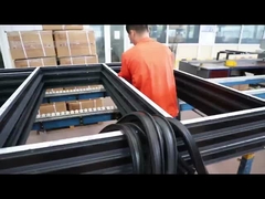 أبواب زلقة من الألومنيوم 2 ملم إطار افتتاح أفقي باب زجاج زلق