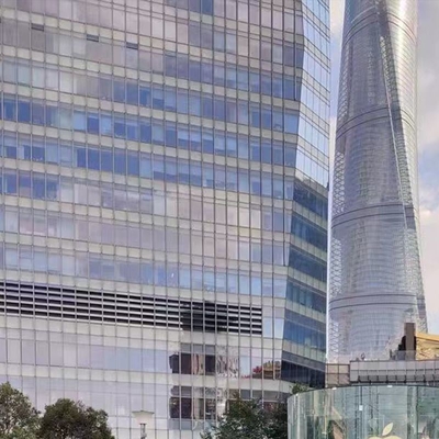 سبيكة الألومنيوم الإطار الخفي الحائط الستار عزل الصوت توفير الطاقة